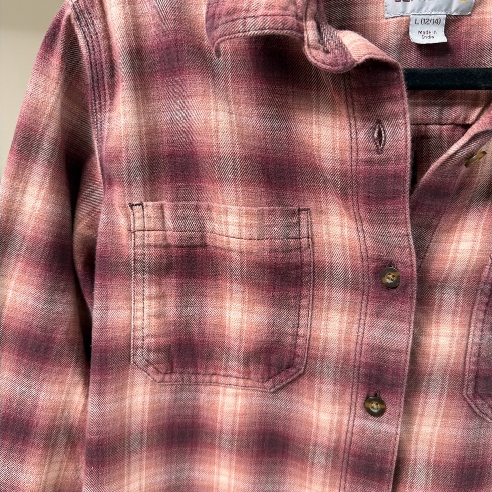 Women’s | Carhartt Rugged Flex Hamilton Shirt, Red Plaid | Large - Picture 6 of 8